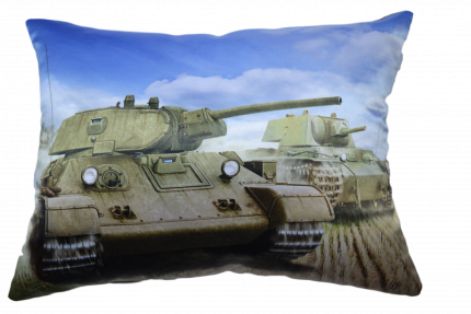 Подушка с фотопечатью Танки кв1с 30х40